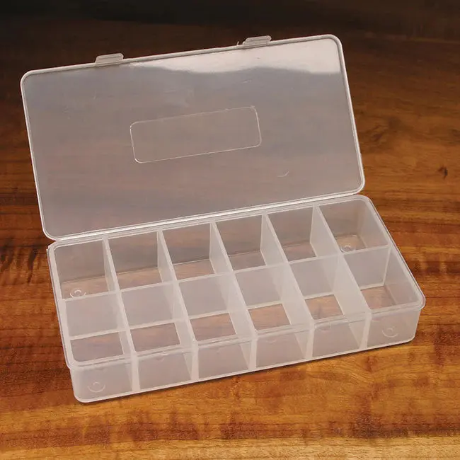 12-Section Drilled Storage Box for Fly Tying Materials