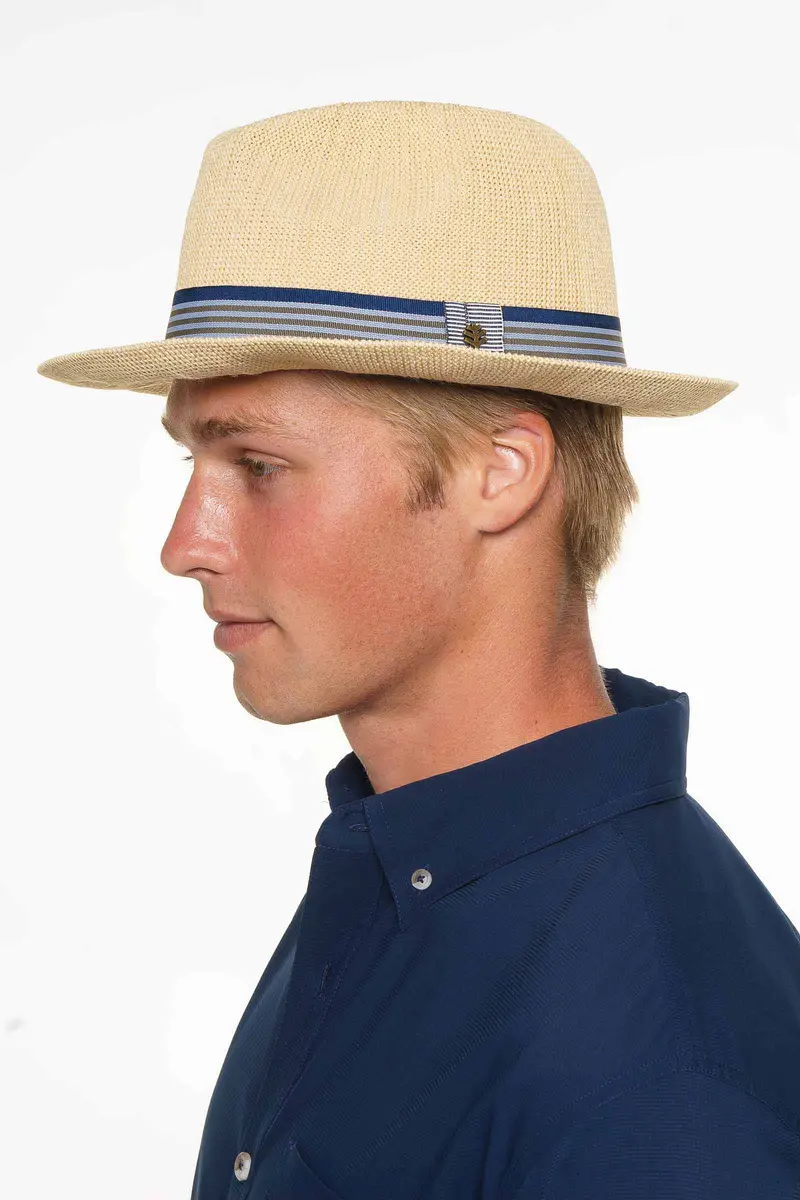 1st Street Men’s Classic Poly Knit Fedora in Natural