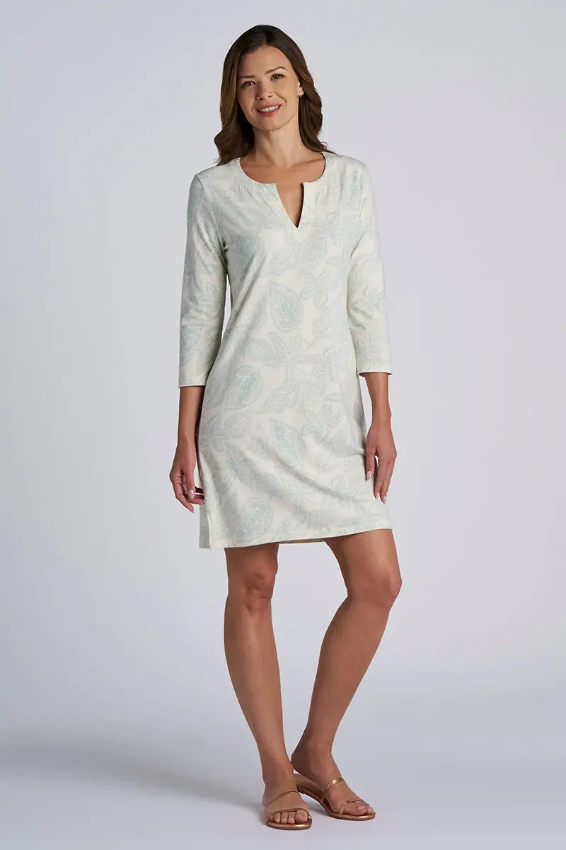 3/4-Sleeve Tunic Dress – Casual Flowy Everyday Dress