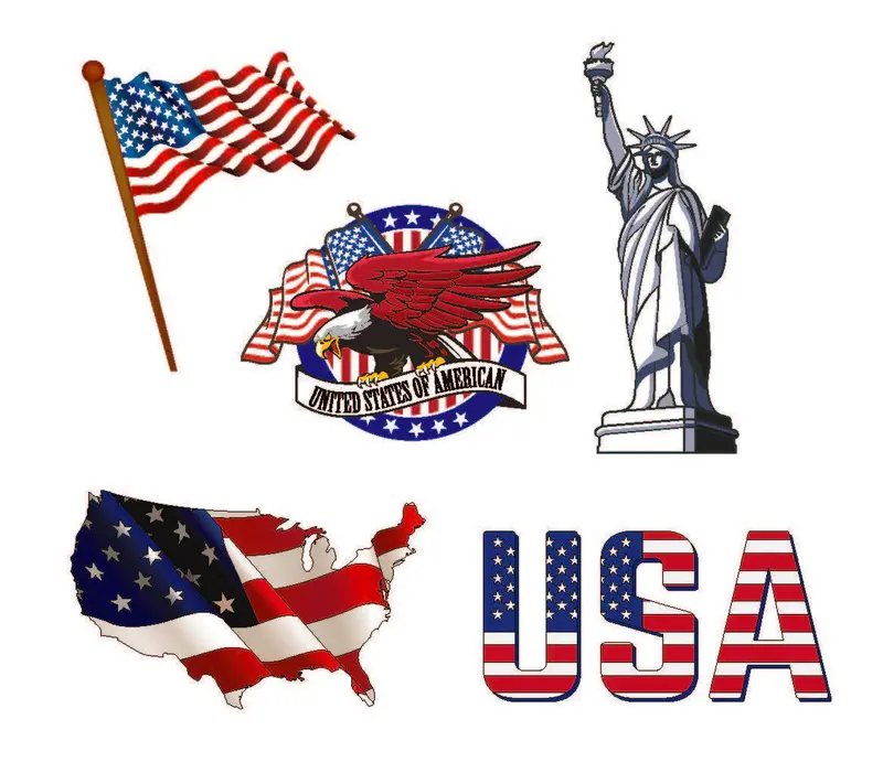 4th of July Patriotic Magnet Set