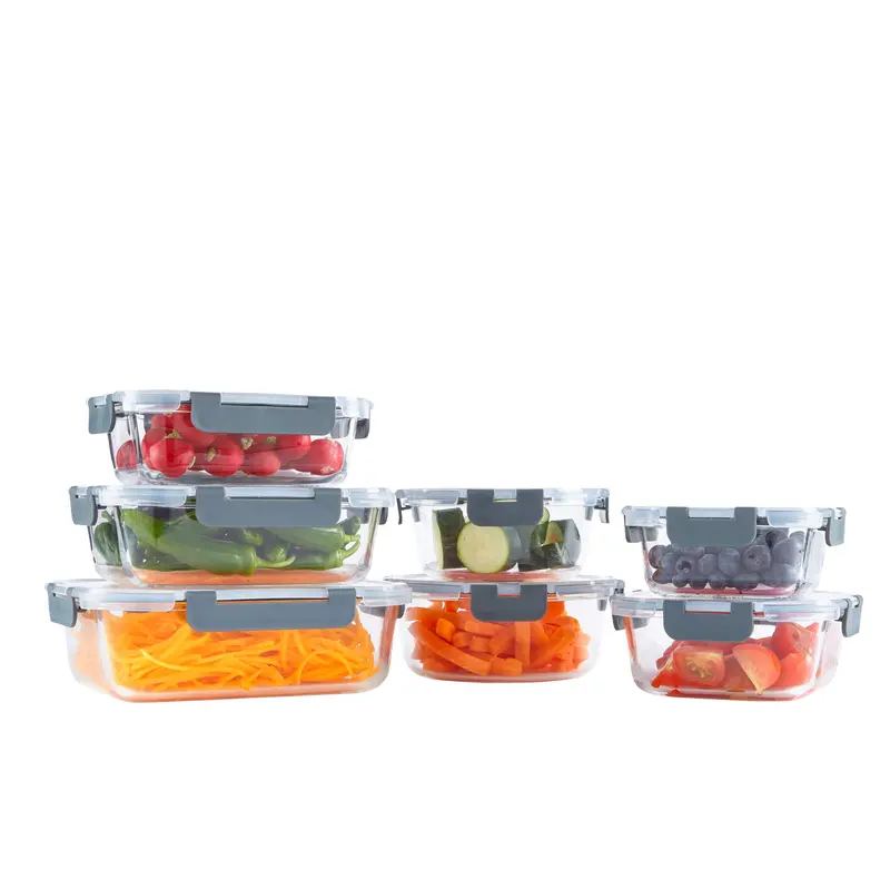 7-Piece Glass Food Storage Set with Airtight Lids