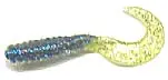 Action Bait 3-Inch Curly Tail Grubs – Firecracker with Chartreuse Tail (25-Pack)