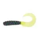 Action Bait 3-Inch Curly Tail Grubs – June Bug Chartreuse (25-Pack)