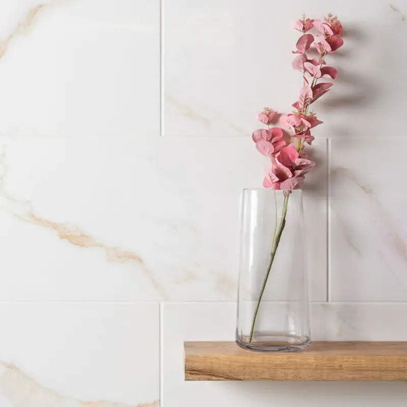 Alessia Gold Matte Marble Effect Tile – 60x30cm for Walls & Floors
