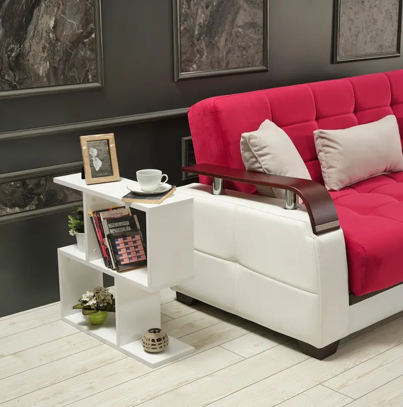 Alfa White Chairside Table