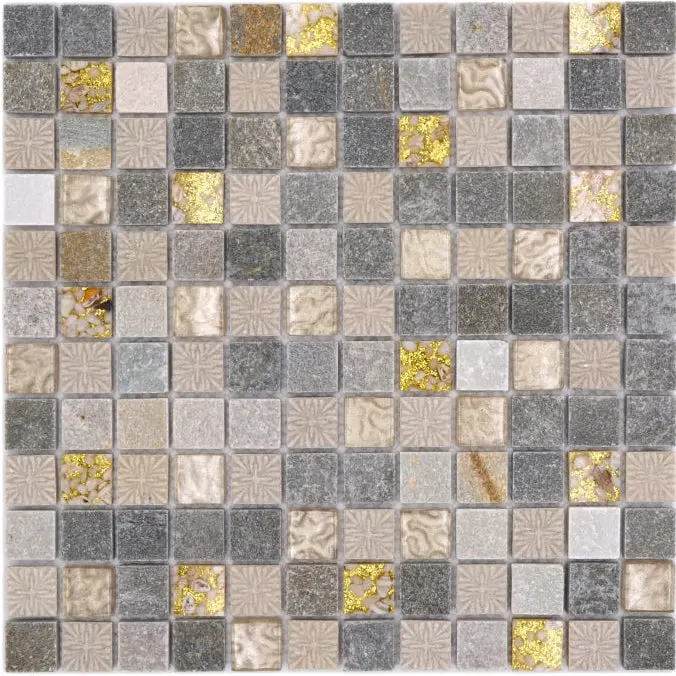 Amber Marmara Gold Accent Mosaic Tile