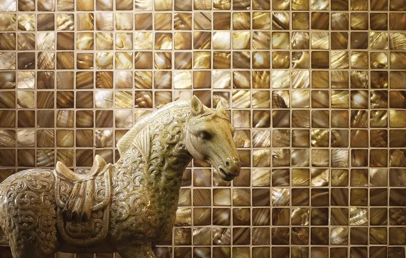 Antique Bronze 25mm Square Metallic Mosaic Tile