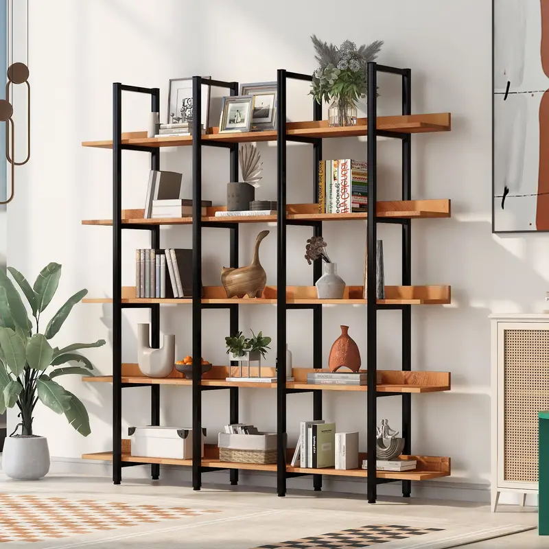 Antique-Style Metal Bookshelf