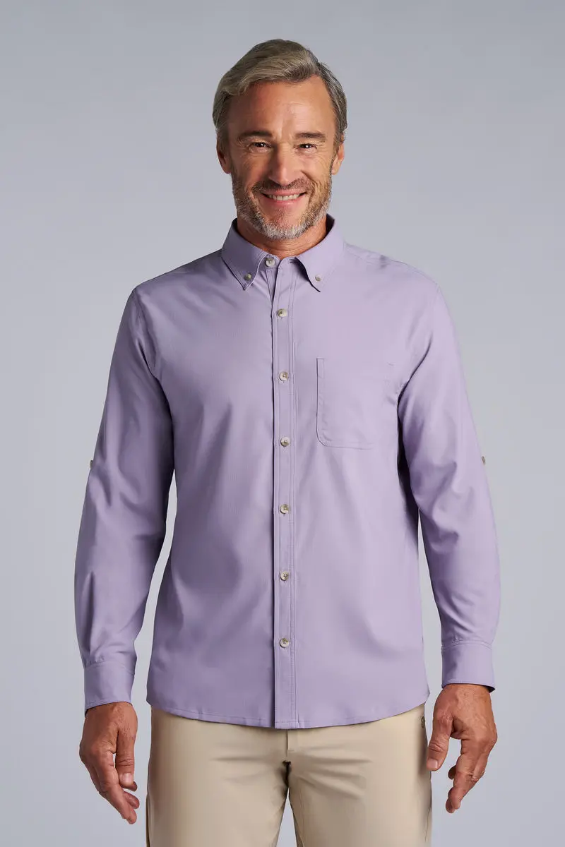 Aricia Long-Sleeve Shirt for Men – Lavender Gray