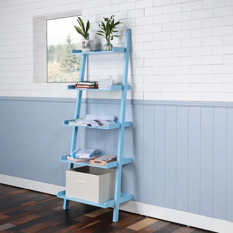 Ascend Blue Floating Wall Shelf with Minimalist Design
