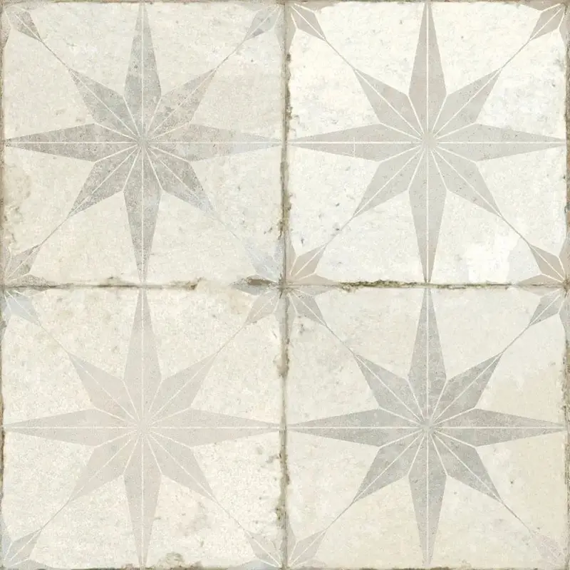 Astral Star Grey Patterned Ceramic Tile – 45x45cm Modern Geometric Floor Tile