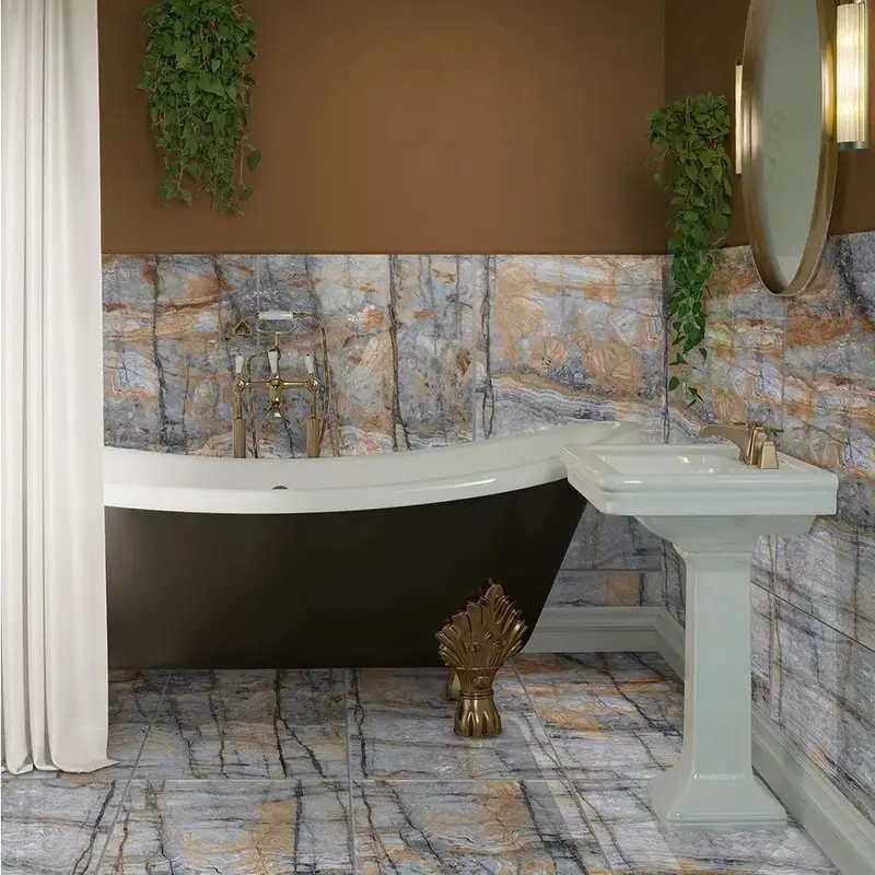 Azul Marble Effect XL Porcelain Tile – 1200x600mm Large-Format Wall and Floor Tile