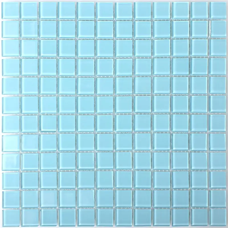 Baby Blue Reflective Glass Mosaic Tile for Feature Walls