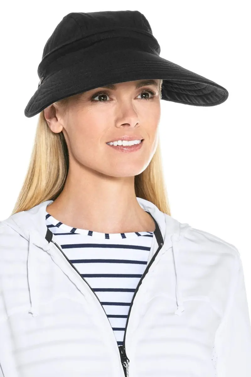 Bel Aire Zip-Off Visor in Black – Minimalist, Functional UPF Visor