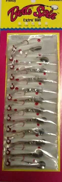 Betts White & Red Dot Spinnerbait – 1/16 oz Compact Profile (12-Pack)