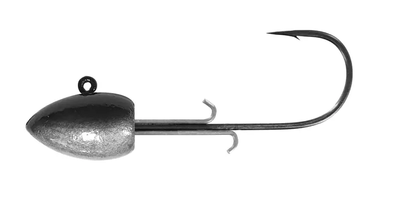 Big Bite Baits Swimmer Head – 3/16 oz, Black Back, 4-Pack