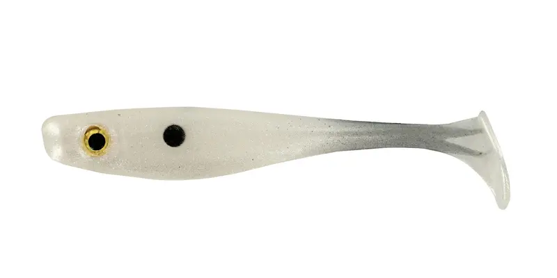Big Bite Suicide Shad Soft Bait – 5-Inch Pearl Color, 4-Pack