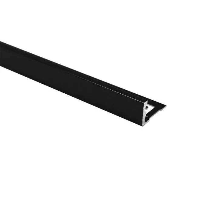 Black Aluminium Tile Edge Trim – 10mm Profile for Clean Finishes