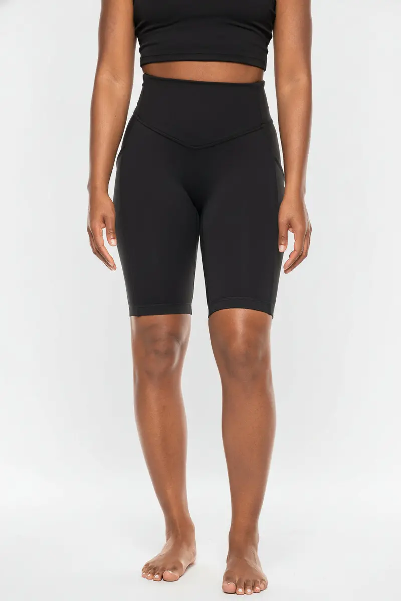 Black Compression Bike Shorts for Women – Ananda Athletic Style