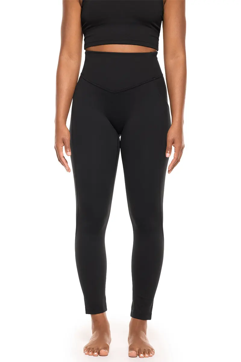Black High-Waisted Yoga Leggings – Ananda Seamless Fit