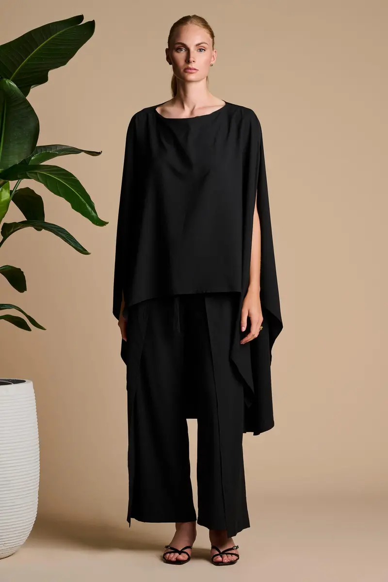 Black Hydra Sun Poncho for Women