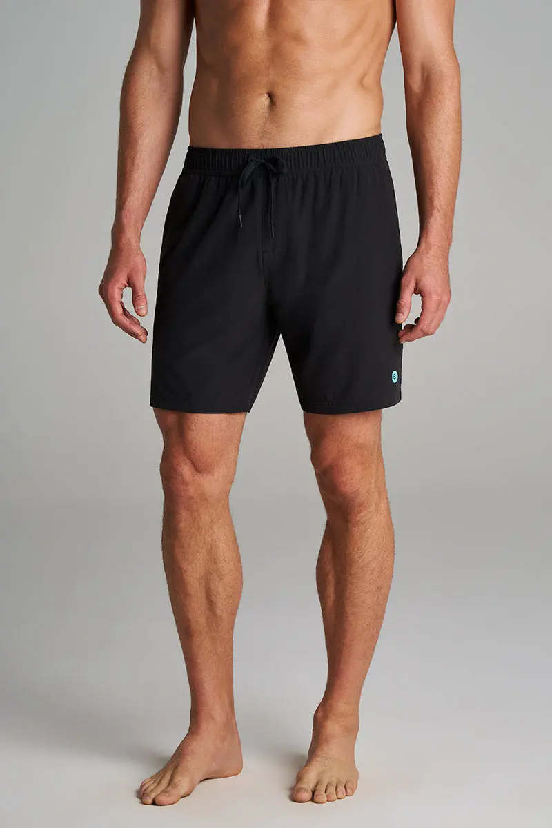 Black Men’s Kahuna 7.5-Inch Swim Shorts for Comfort and Mobility