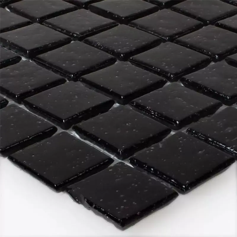 Black Noir Glass Mosaic Tile – 327 mm x 305 mm