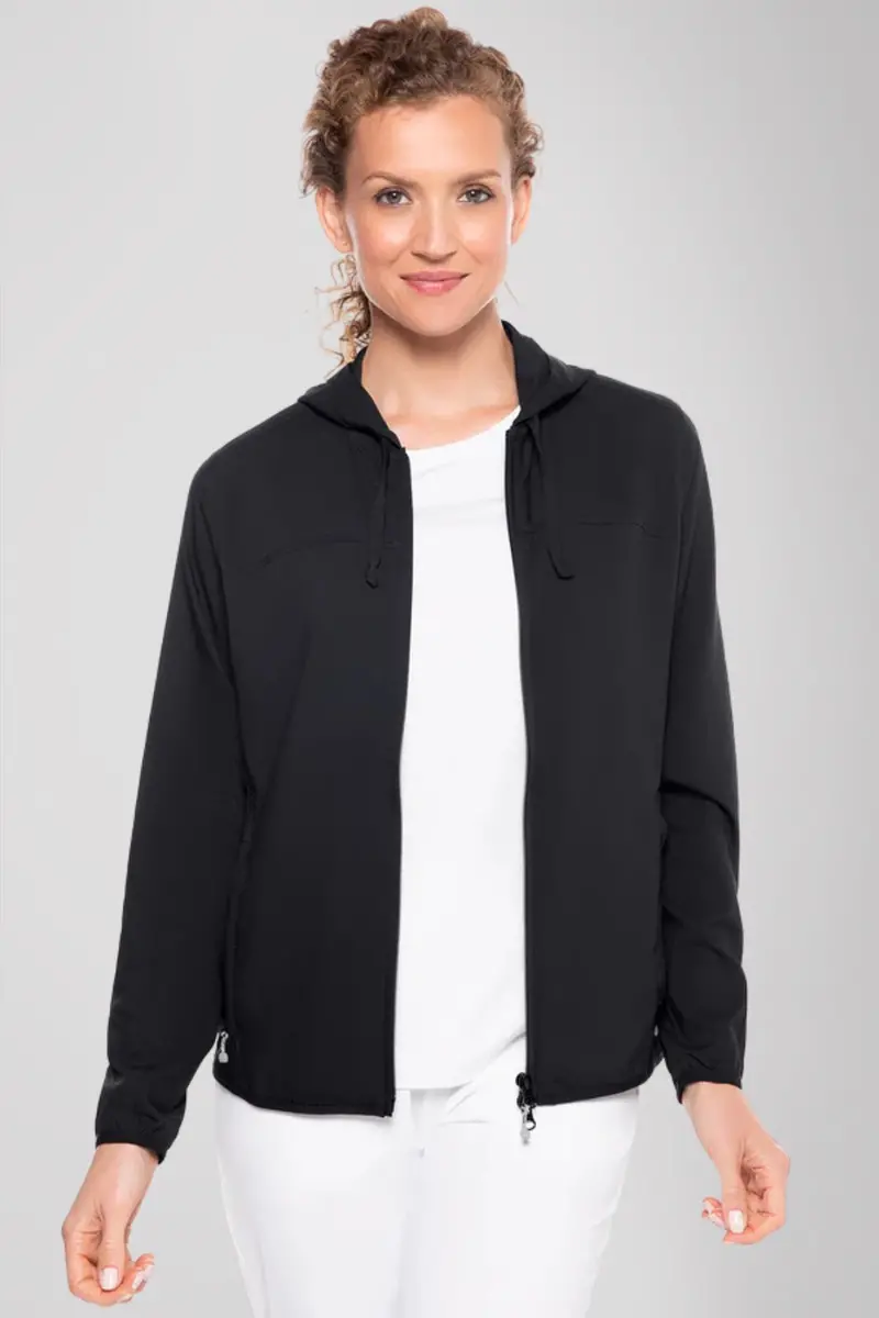 Black Packable Women’s Travel Jacket – Arcadian Foldable Design