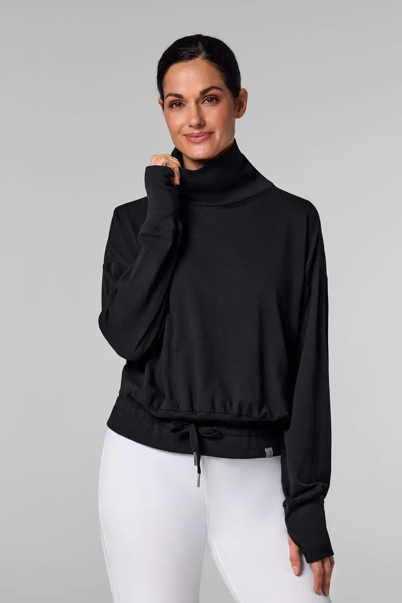 Black Tie-Waist Women’s Casual Tee – Bay Harbor Style