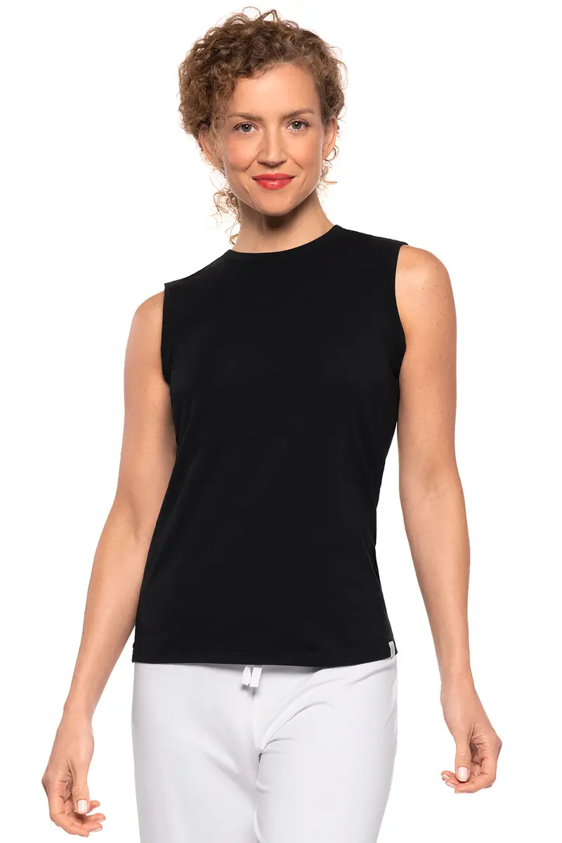Black Women’s LumaLeo High-Neck Sleeveless Top