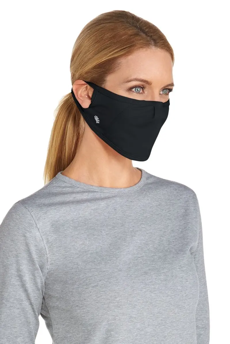 Blackburn UV Face Mask in Black – Sleek, Reusable UPF 50+ Facial Cover