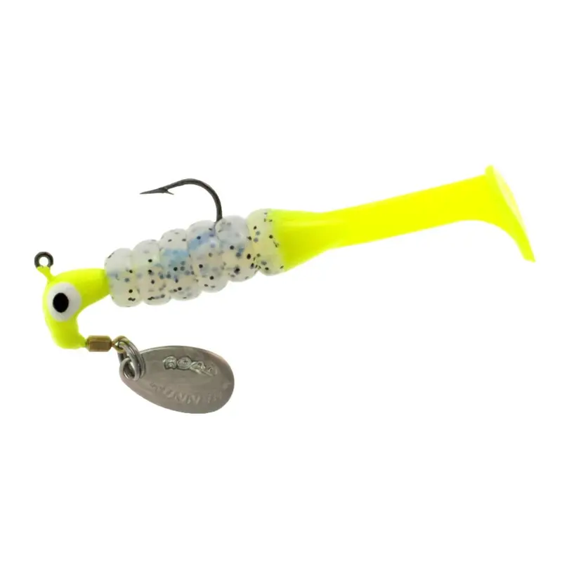 Blakemore Slab Dragger Jig – 1/16 oz, Chartreuse/Monkeyshine, #2 Hook