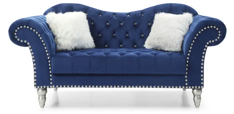 Blue Serenity Upholstered Loveseat