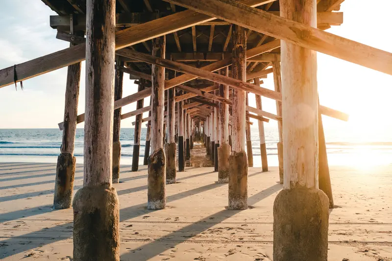 Boardwalk Sunset Scene