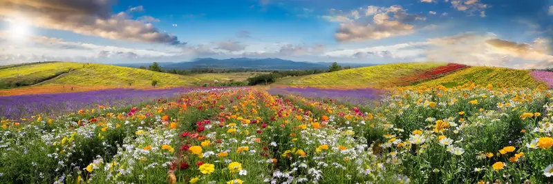 Botanical Wildflowers Triptych Art