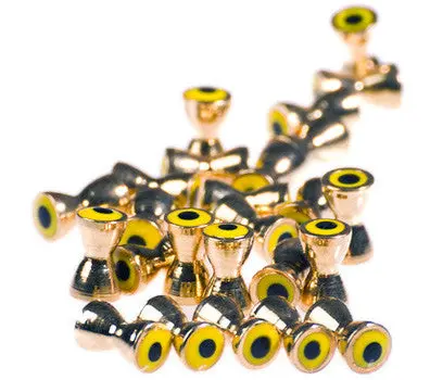Brass Barbell Beads with Integrated Eyes