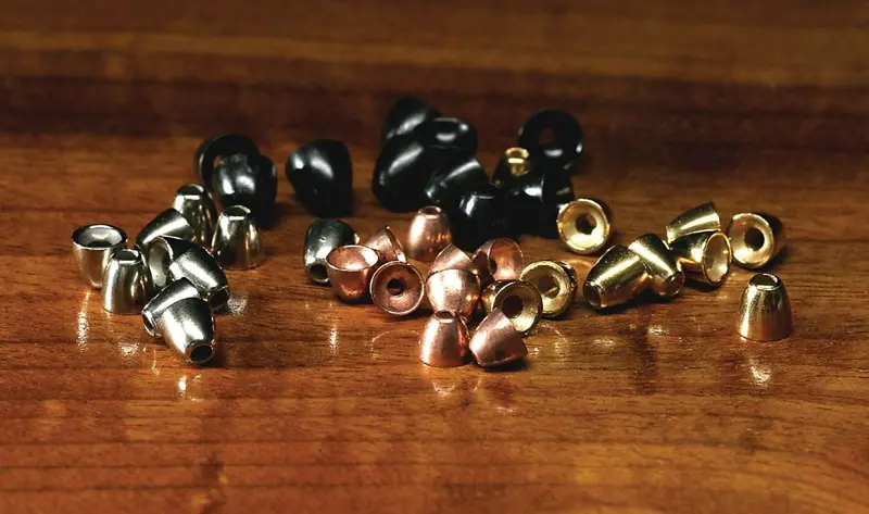 Brass Cone Head Beads for Weighted Flies