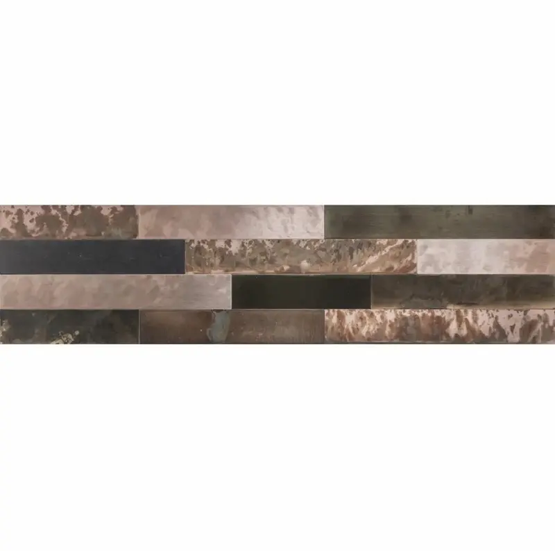 Bronze-Tone Self-Adhesive Rectangular Tile – 15x60cm