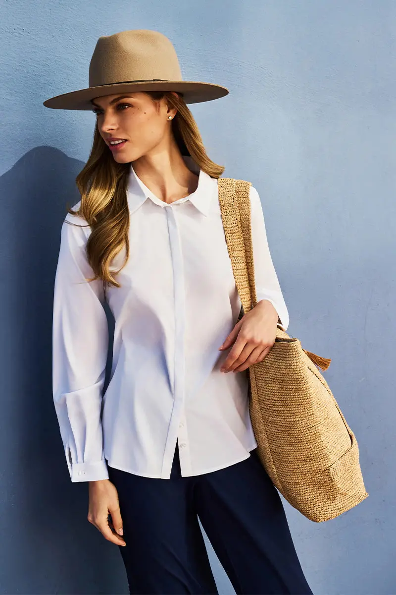 Chrysi Premium Button-Down Shirt for Adults – Crisp White