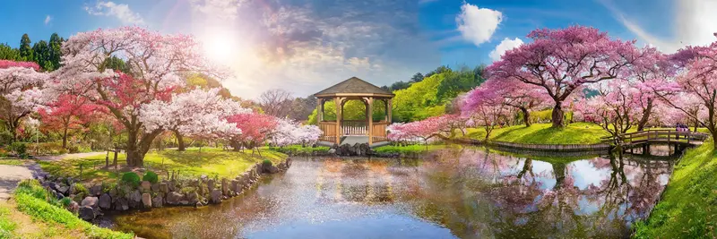Classic Gazebo Landscape Triptych