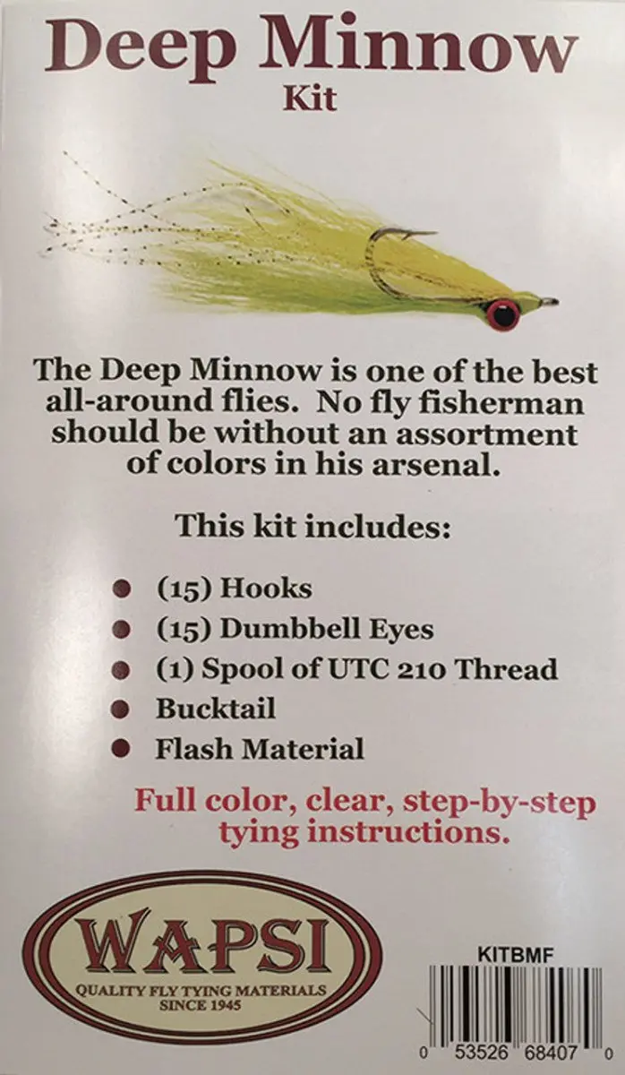 Clouser Deep Minnow Fly Tying Kit – Complete Assembly Set
