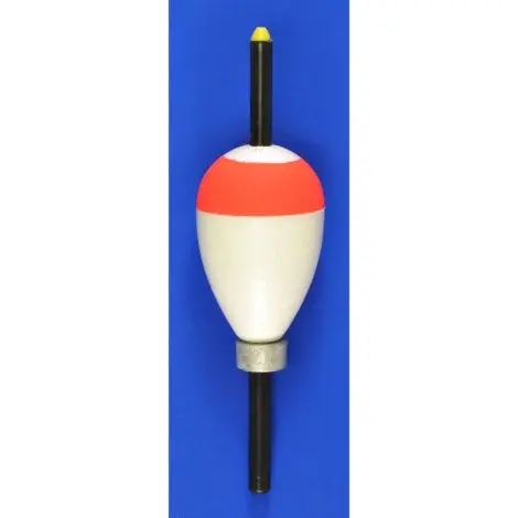 Comal Pear Slip Stick Float – Weighted, 1.5-Inch Red/White, 25-Pack