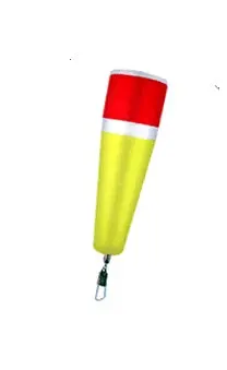 Comal Swivel-Integrated Weighted Poppin Float – 4-Inch, Red/Yellow (12-Pack)