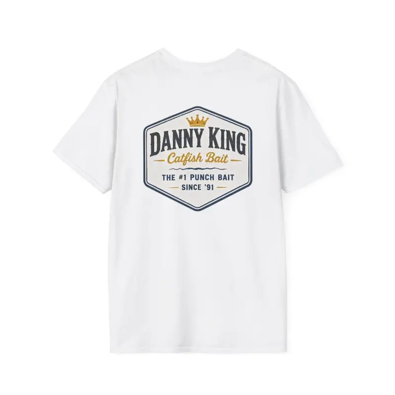 Danny King Vintage Catfish Angler T-Shirt – Retro Fishing Tee