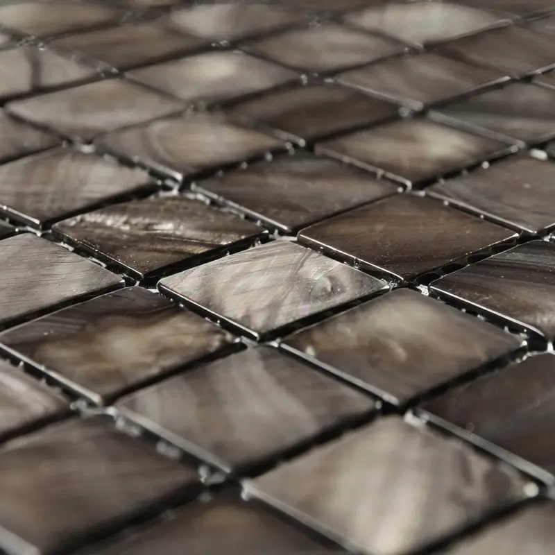 Dove Grey Luxury Mother of Pearl Mosaic – 25 mm Polished Shell, 30×30 cm Sheet