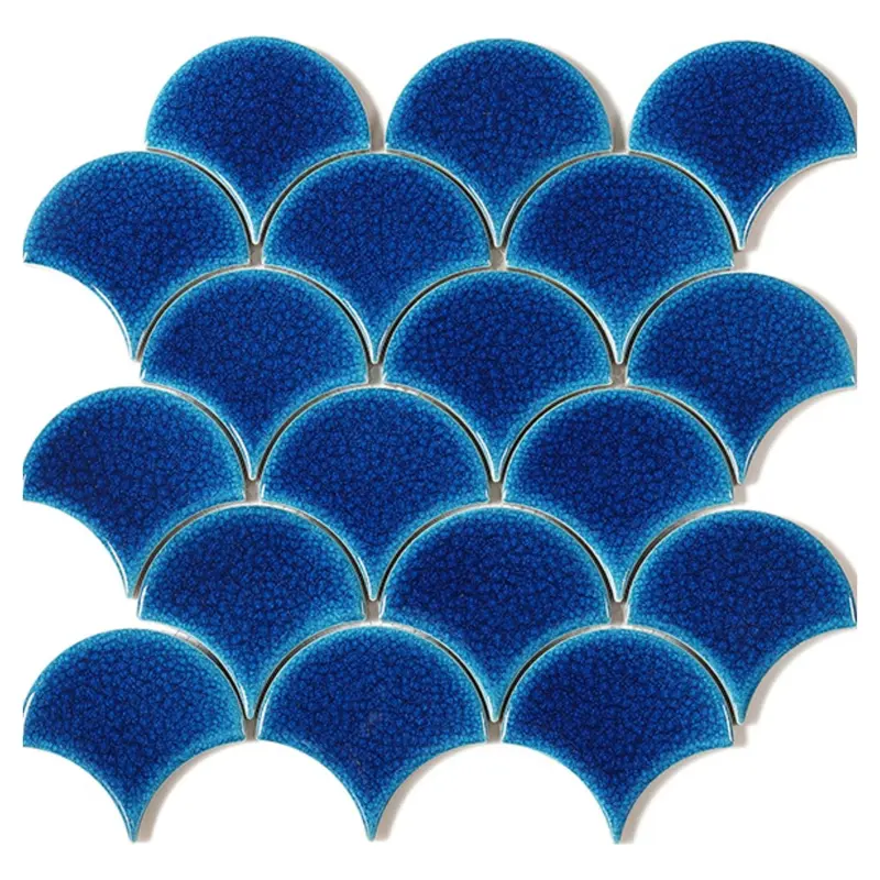 Drops Persian Blue Decorative Mosaic Tile