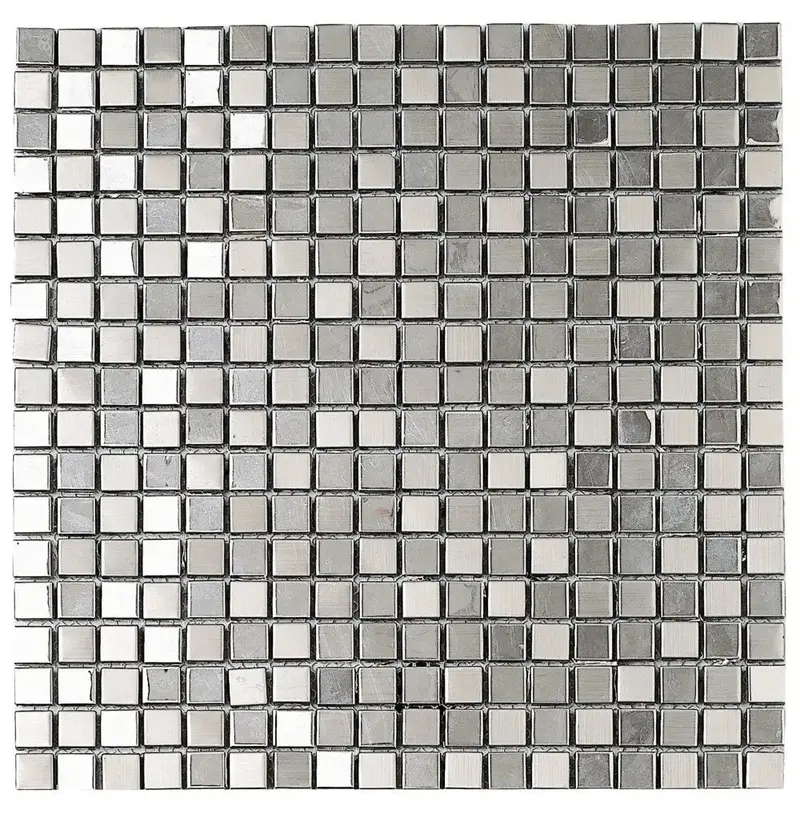 Dune Metallic Silver Mosaic Tile – 30x30cm