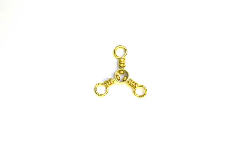 Eagle Claw Heavy-Duty Brass 3-Way Swivels – 12-Pack, Size 4