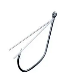 Eagle Claw Trokar Weedless Finesse Hook – Size 1/0, Black (6-Pack)