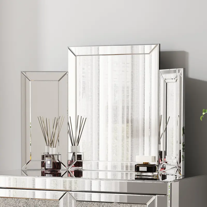 Elegance Reflections Tri-Fold Adjustable Vanity Mirror with LED Lighting